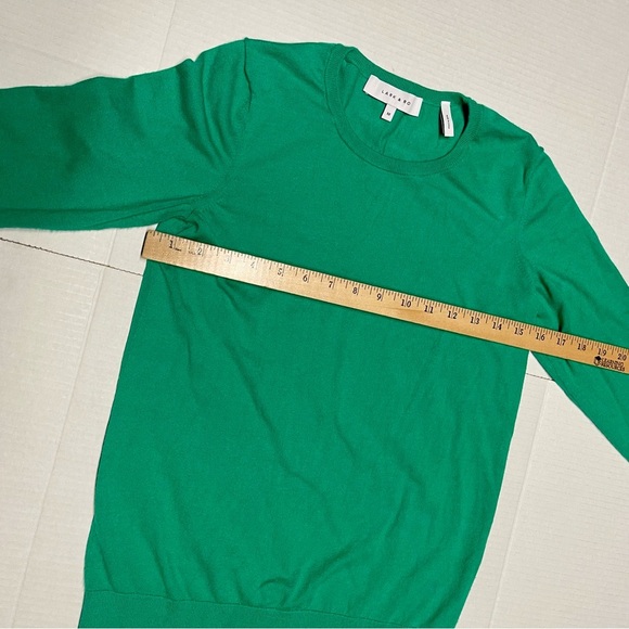 Lark & Ro Green Knit Pullover Sweater Womens Size Medium Office Professional - Picture 7 of 8